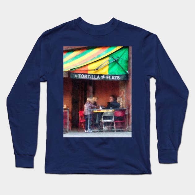 Manhattan NY - Tortilla Flats Greenwich Village Long Sleeve T-Shirt by SusanSavad